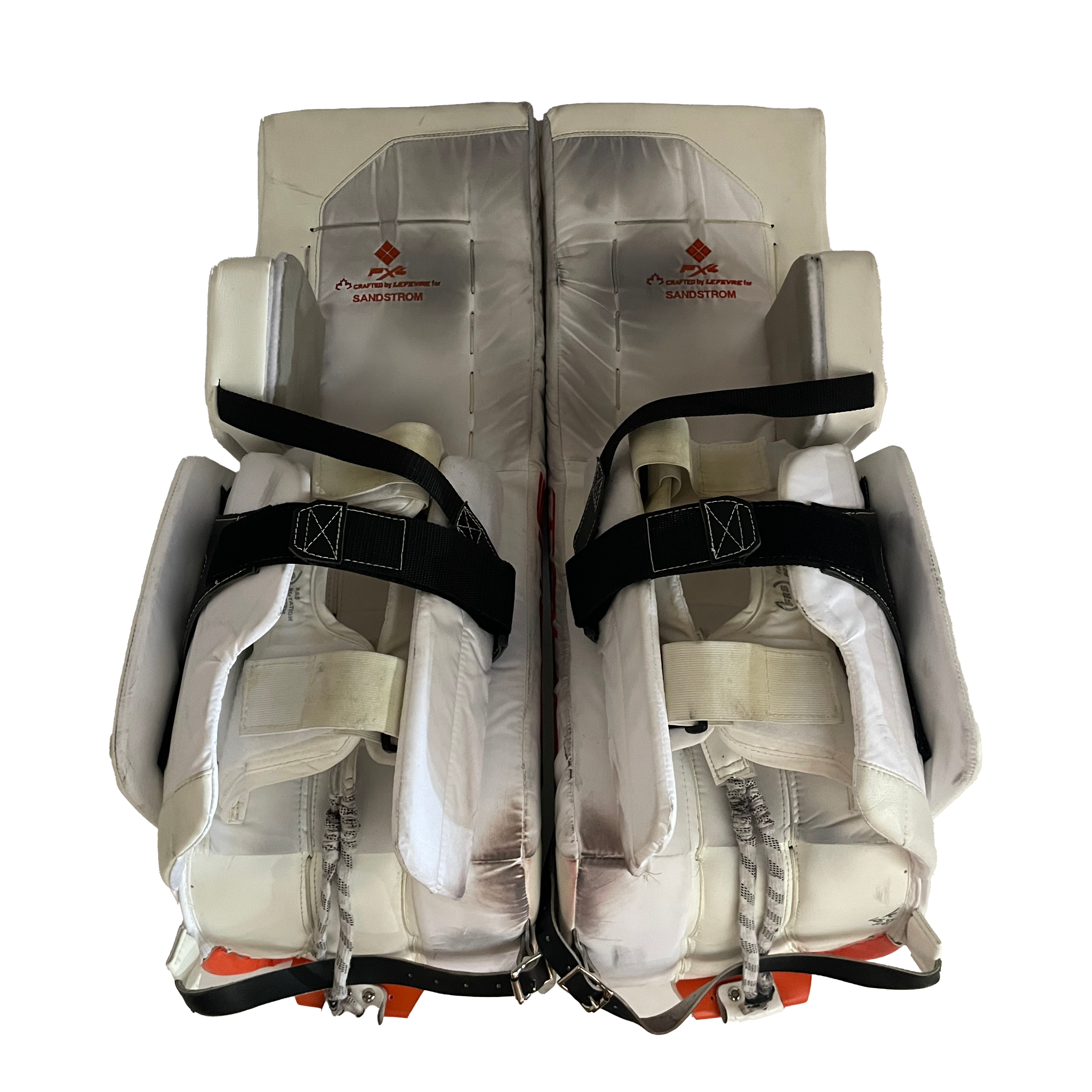 True HZRDUS PX4 - Ensemble complet de gardien de but Pro Stock d'occasion - Felix Sandstrom - (Blanc/Noir/Orange)